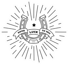 Good Luck To You Horseshoe Sticker