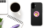 Good Morning Best Friends Bacon And Egg Breakfast Sticker on a Phone (New) example
