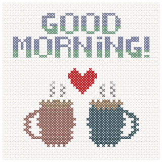 Good Morning Stitch Sticker