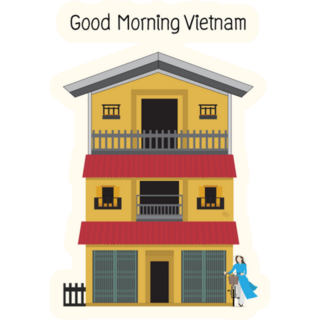 Good Morning Vietnam Old Town Sticker