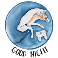 Good Night Whippet Sticker