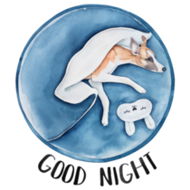 Good Night Whippet Sticker