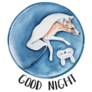 Good Night Whippet Sticker