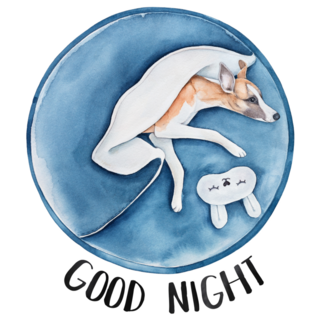 Good Night Whippet Sticker