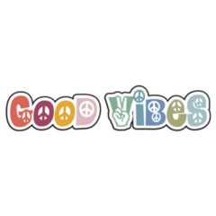Good Summer Vibes Hippie Lettering Sticker