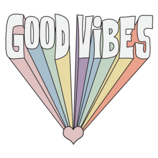Good Summer Vibes Rainbow Illustration Sticker