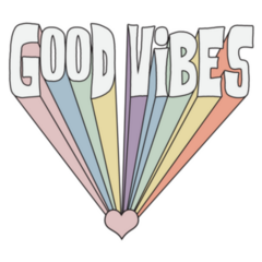 Good Summer Vibes Rainbow Illustration Sticker