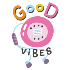 Good, Vibes 90s Style Lettering Sticker