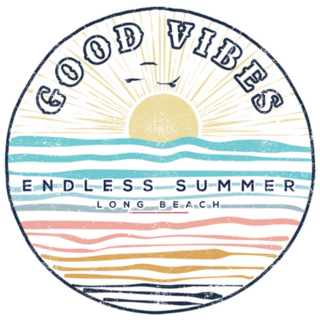 Good Vibes Ocean Beach Sunshine Sticker