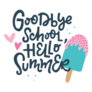 Goodbye School, Hello Summer Lettering Sticker