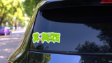 Gooey Zombie Word Sticker on a Rear Car Window (New) example