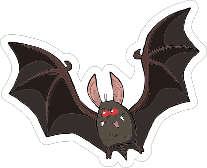 Goofy Bat Sticker