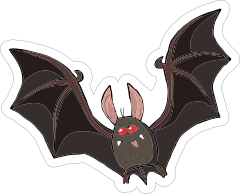 Goofy Bat Sticker