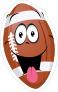 Goofy Cartoon Football Sticker