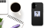 Goofy Great Dane Sticker on a Phone (New) example