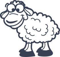 Goofy Sheep Lamb Sticker