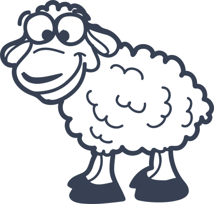 Goofy Sheep Lamb Sticker