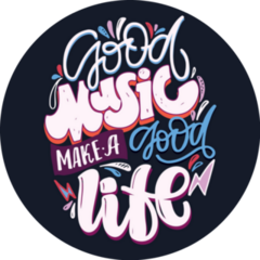 Goog Music Makes A Good Life Lettering Sticker