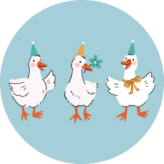 Goose Birthday Sticker