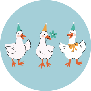 Goose Birthday Sticker