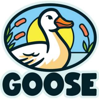 Goose Cartoon Lettering Sticker