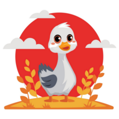 Goose Cute Cartoon Sticker
