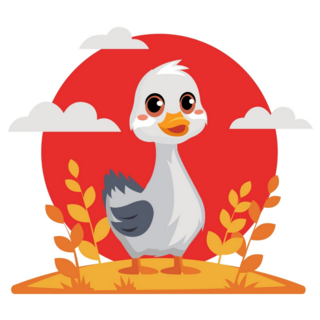 Goose Cute Cartoon Sticker