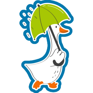 Goose Green Umbrella Sticker