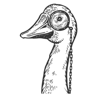 Goose In Monocle Sticker