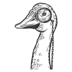 Goose In Monocle Sticker