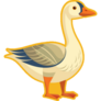 Goose On Yellow Sticker