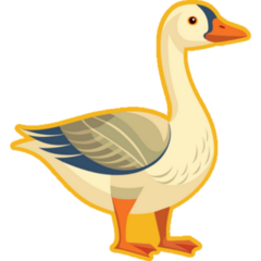 Goose On Yellow Sticker