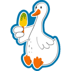 Goose & Popsicle Sticker