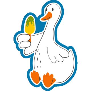Goose & Popsicle Sticker