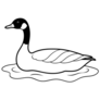 Goose Swimming Sticker