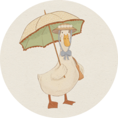 Goose Under Umbrella Sticker