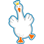 Goose Wearing Crown Sticker