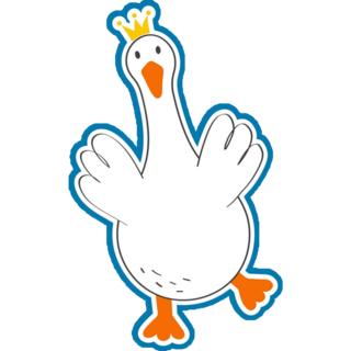 Goose Wearing Crown Sticker