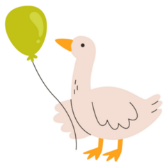 Goose With Balloon Sticker
