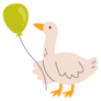 Goose With Balloon Sticker