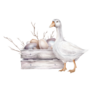 Goose With Box Sticker