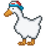 Goose With Cap Pixel Sticker