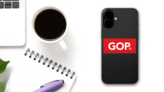 Gop Republican Party Logo Printed Color Sticker on a Phone (New) example