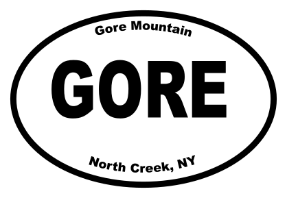 Gore Mountain Oval Sticker