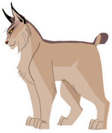 Gorgeous Cartoon Bobcat Sticker