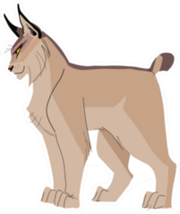 Gorgeous Cartoon Bobcat Sticker