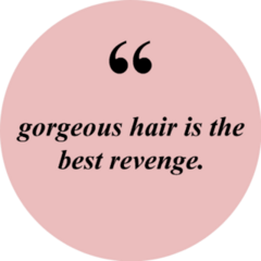 Gorgeous Hair Is The Best Revenge Quote On Pink Sticker