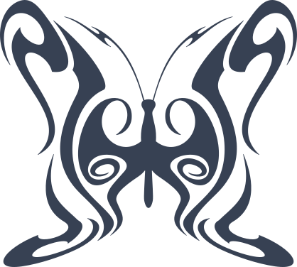 Gorgeous Tribal Butterfly Sticker