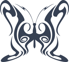 Gorgeous Tribal Butterfly Sticker