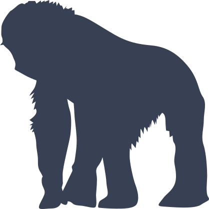 Gorilla Ape Silhouette Sticker